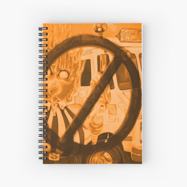 "No Ice Cream For You" sunny and ice cream truck 5 Spiral Notebook