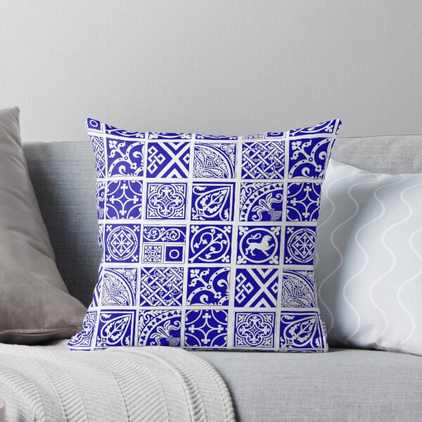 Item preview, Blue Medieval Tile Pattern designed and sold by softbluehum.