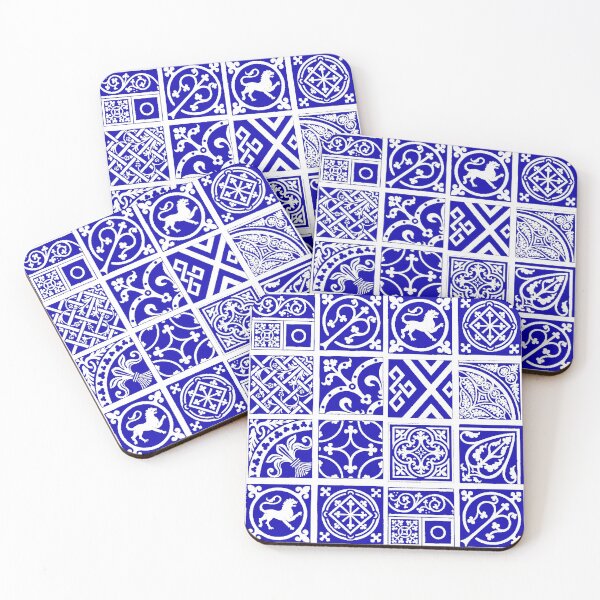 Item preview, Blue Medieval Tile Pattern designed and sold by softbluehum.