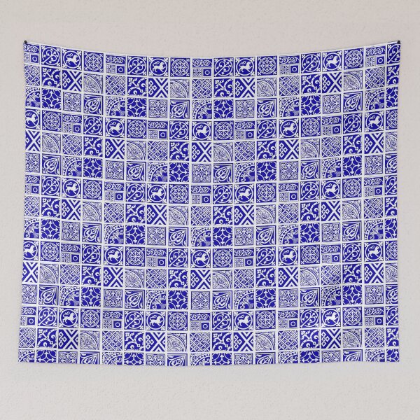 Item preview, Blue Medieval Tile Pattern designed and sold by softbluehum.