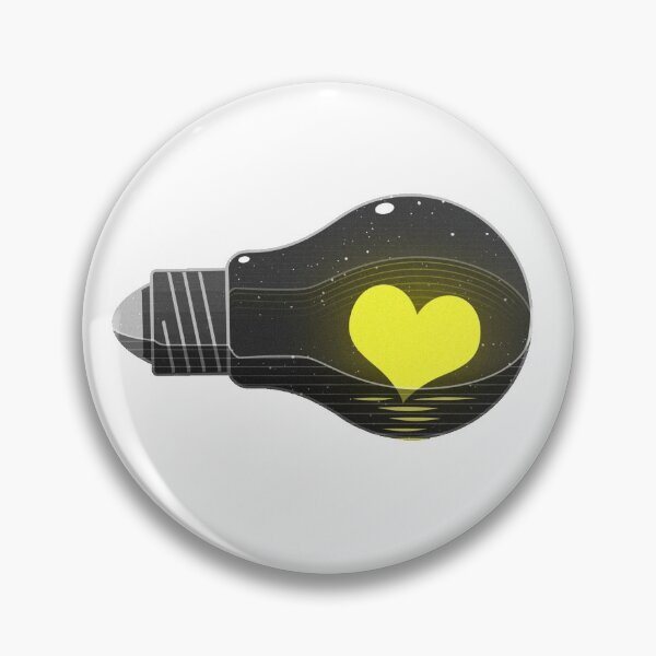 Item preview, Lightbulb with a yellow heart designed and sold by rhynix.