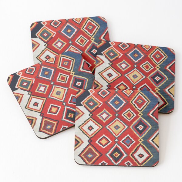 Item preview, Antique Qashqai Persian Kilim Rug Print designed and sold by Vicky Brago-Mitchell®.