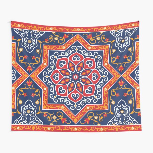 Aperçu de l'œuvre Khayamiya - Bleu royal - Ramadan - رمضان خيامية créée et vendue par Alif-Shop.