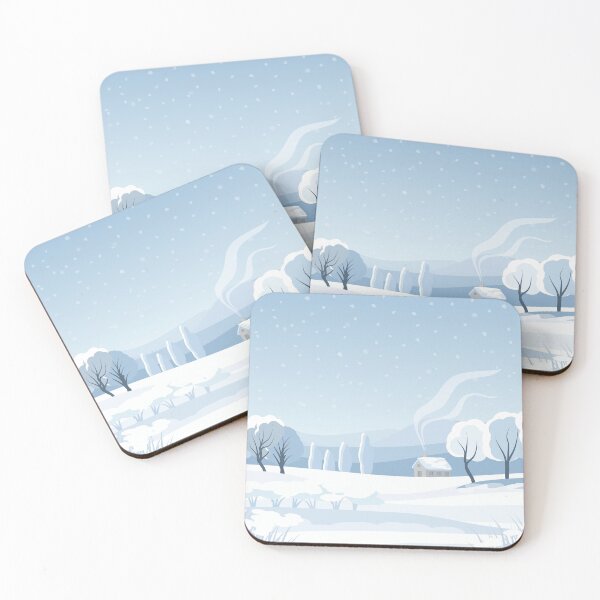 Item preview, forest in snow little cabin house cold sky nature designed and sold by Rixonius.