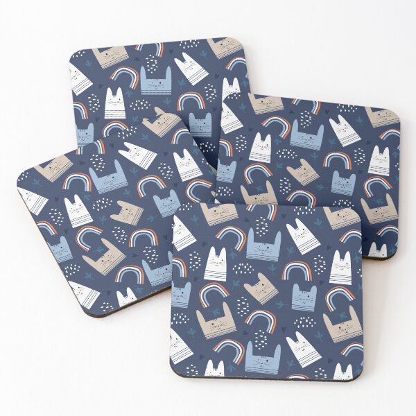 Item preview, Colorful cute cats pattern designed and sold by della95.