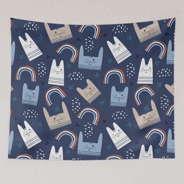 Item preview, Colorful cute cats pattern designed and sold by della95.
