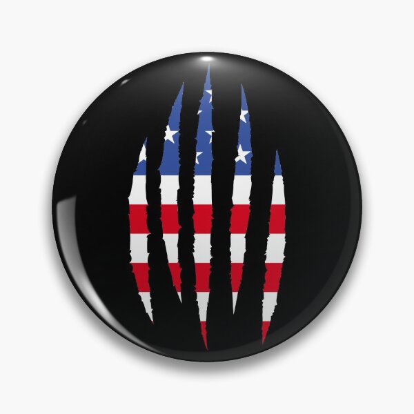 Item preview, Werewolf Wolf Scratches US Flag American  designed and sold by BEAST NYC.