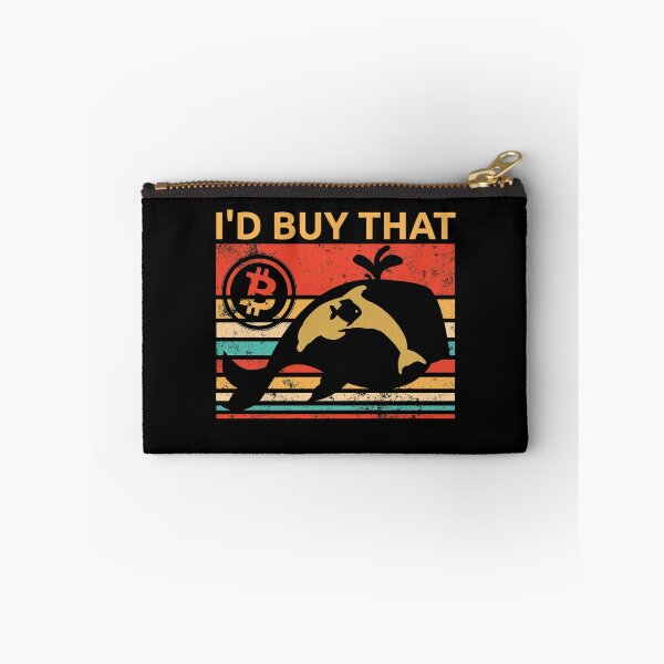 Item preview, I'd Buy That Bitcoin Whale Dolphin Minnow Retro Crypto BTC Gear designed and sold by DynamicDesign.