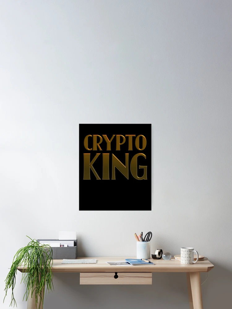 Imagen 2 de 3, Póster con la obra Crypto King Cryptocurrency Crypto To The Moon Bitcoin Guy Gear, diseñada y vendida por DynamicDesign.