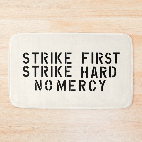 Item preview, Strike First, Strike Hard, No Mercy. (Cobra Kai dojo wall stencil) designed and sold by DotorEaon.
