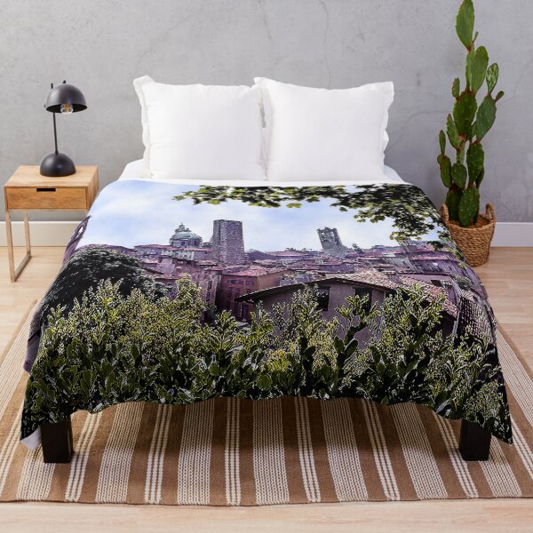 Item preview, View of Old Italian Town Bergamo  designed and sold by Retrospun.