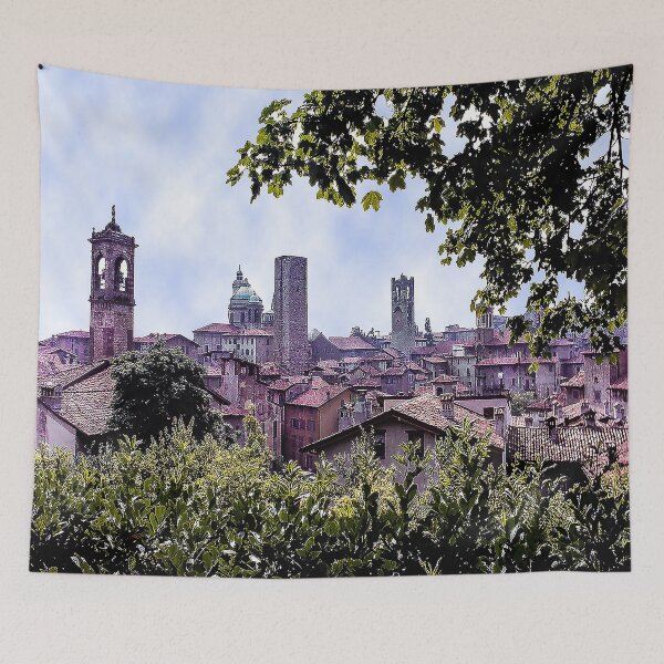 Item preview, View of Old Italian Town Bergamo  designed and sold by Retrospun.