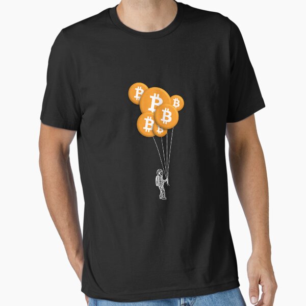 Item preview, Astronaut Holding Bitcoin Balloons Crypto To The Moon BTC Gear designed and sold by DynamicDesign.