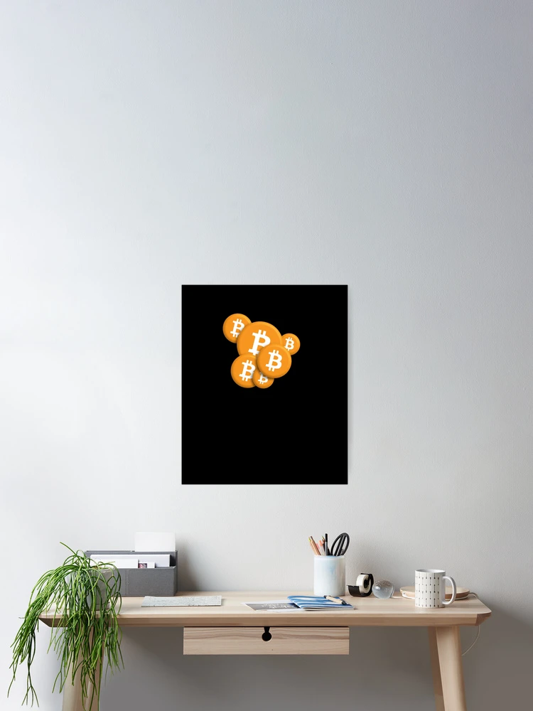 Imagen 2 de 3, Póster con la obra Astronaut Holding Bitcoin Balloons Crypto To The Moon BTC Gear, diseñada y vendida por DynamicDesign.