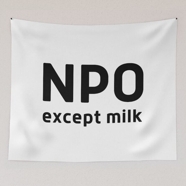 Item preview, NPO except milk designed and sold by DocTeen.
