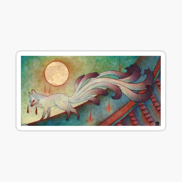 Item preview, Kitsune Messenger Under the Full Moon designed and sold by TeaKitsune.