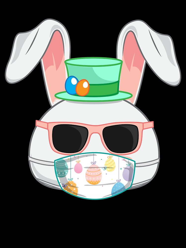 Thumbnail 3 von 3, Tuch, Cool Easter Bunny Wearing A Mask Social Distance Rabbit Gear designt und verkauft von DynamicDesign.
