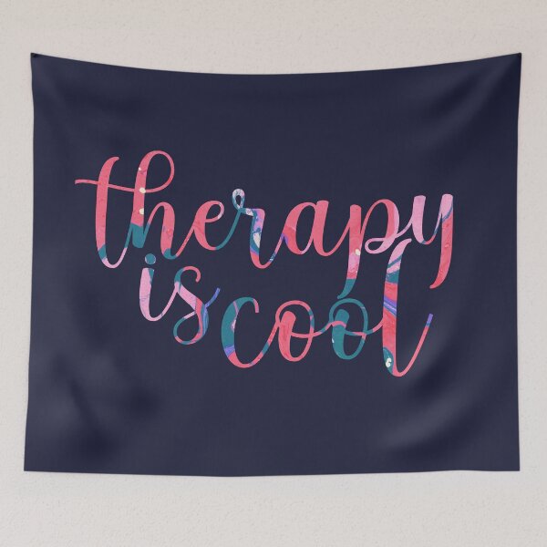 Item preview, therapy is cool | therapist office wall hanging | psychologist | counselor | wall art designed and sold by aurorassadprose.