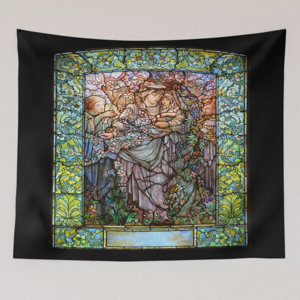 Item preview, Madonna of the Flowers Tiffany Window designed and sold by LaRanchera.