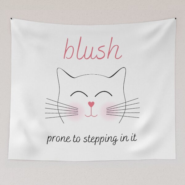 Item preview, Cute Blushing Embarrassed Cat designed and sold by StormyMuse.