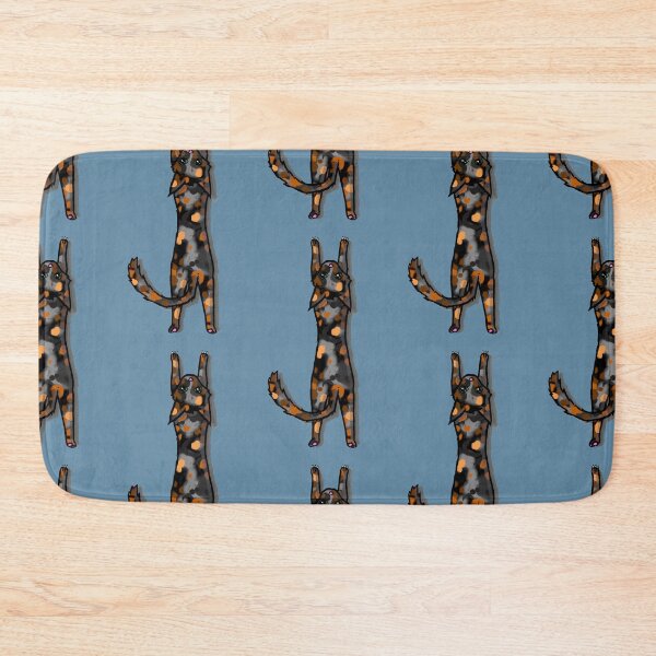 Item preview, Tortie stretching cat designed and sold by LawsonFabrics.
