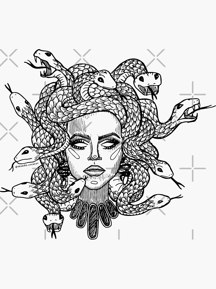 Thumbnail 3 of 3, Sticker, Medusa designed and sold by msvillarreal47.