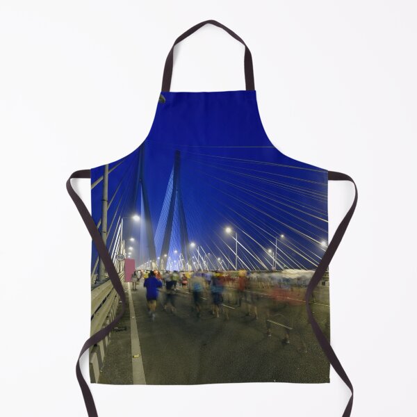 Item preview, Mumbai Marathon participants running on sea link bridge modern art, wall art, print, personalised gifts, custom printed gifts. designed and sold by CameraDesign.