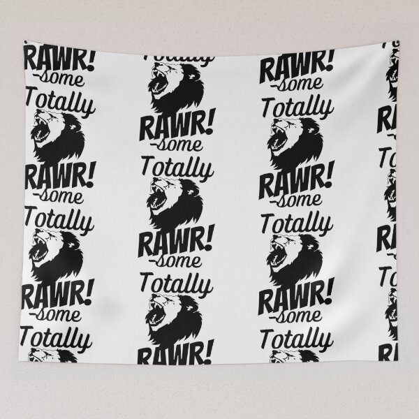 Item preview, Totally Rawrsome Fierce Lion Black Design designed and sold by SweetAndSpice.