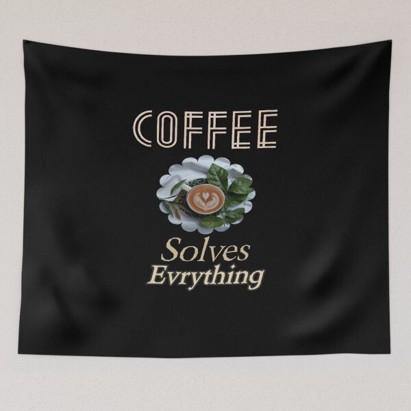 Item preview, Coffee Solves Everything | with Coffee patterns designed and sold by BEN-OKAL.