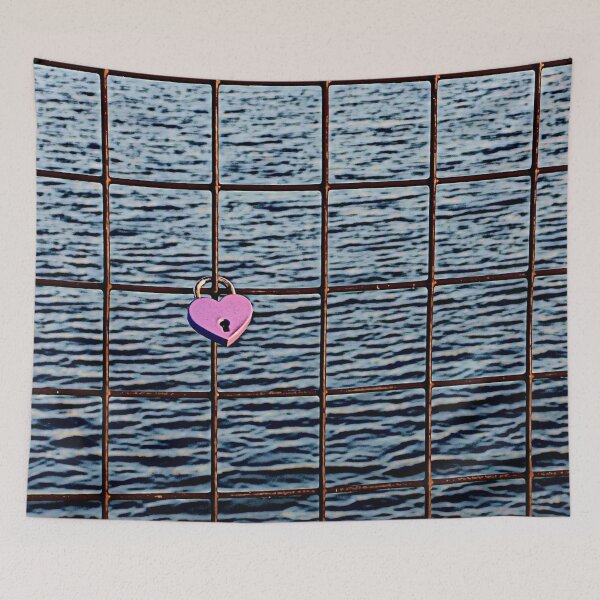 Item preview, Love Lock on a Bridge Overlooking Water designed and sold by mrtraz.