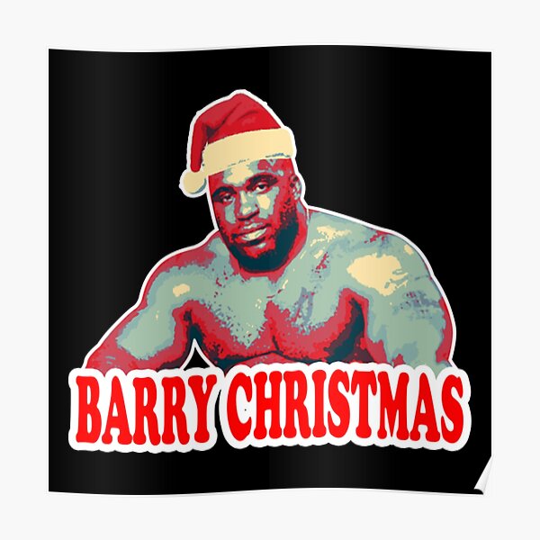 Very Barry Christmas 2022 Santa Barry Wood Posters | Redbubble