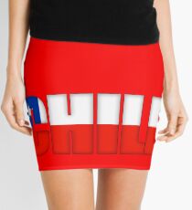 Chile Flag Mini Skirt