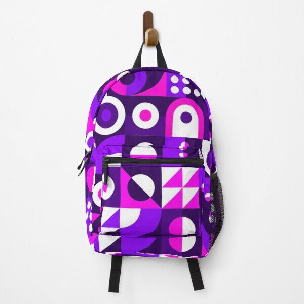 Item preview, Bright Pink, Purple, Black and White Geometric designed and sold by pugmom4.