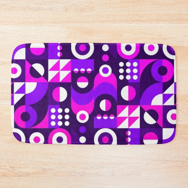 Item preview, Bright Pink, Purple, Black and White Geometric designed and sold by pugmom4.
