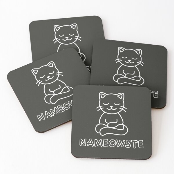 Item preview, Cute Cat Doing Yoga (Nameowste) Minimalist designed and sold by bulaklakin.