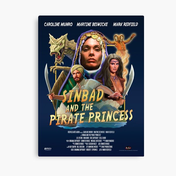 "Sinbad And The Pirate Princess" Poster Art Canvas Print