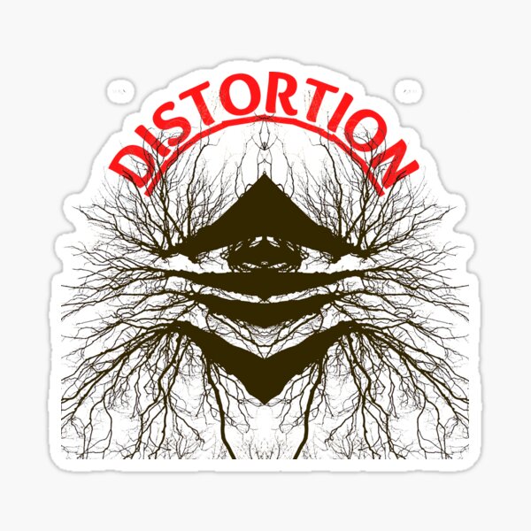 Distortion Pedal Amplified Music Punk Rock Metal Loud Glossy Sticker