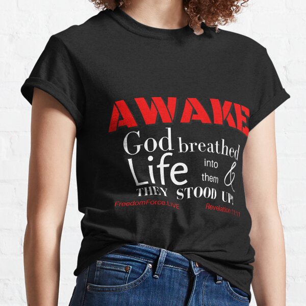 AWAKE - Bold Red & White Classic T-Shirt
