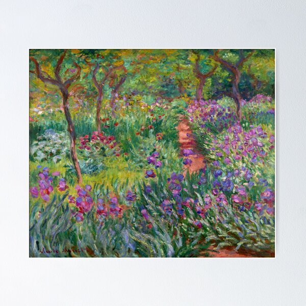 Aperçu de l'œuvre Claude Monet Giverny Iris Garden créée et vendue par LaRanchera.