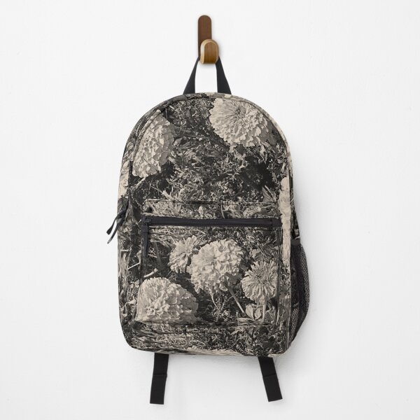 Item preview, Purist marigold flowers in black and white designed and sold by Manoroma.