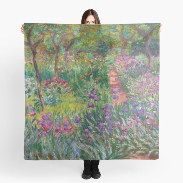 Claude Monet Giverny Iris Garden Scarf