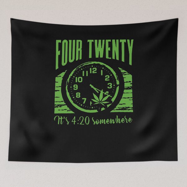 Item preview, Weed four twenty it's 420 somewhere shirt designed and sold by JaylanSchultzI.