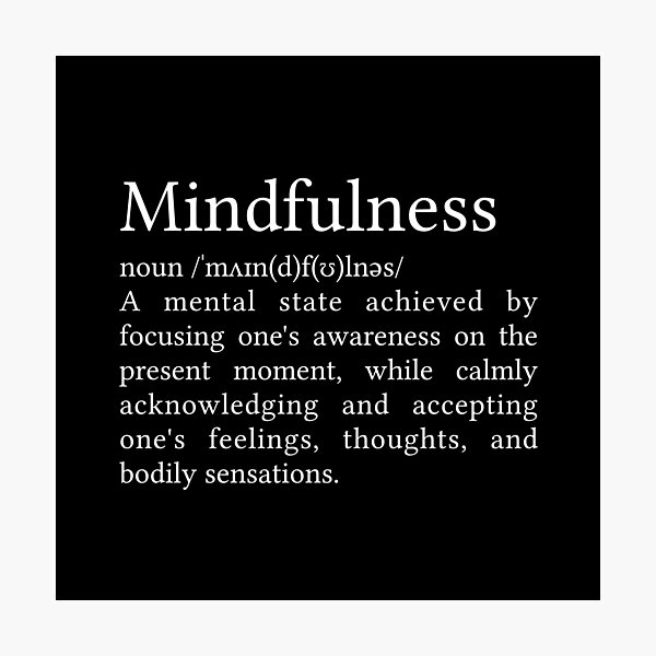Item preview, Mindfulness Definition designed and sold by Jamila Benito.