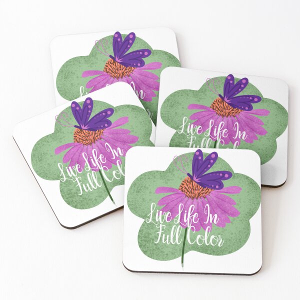 Item preview, Live Life In Full-Color Coneflower Butterfly designed and sold by DesignChaser.