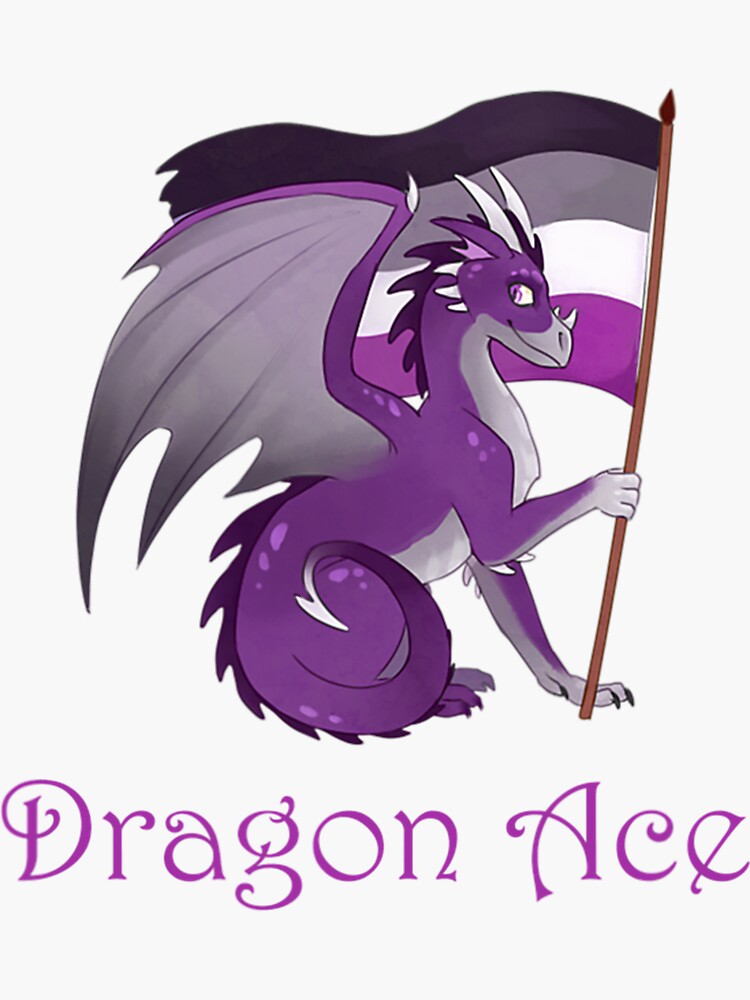 Ace Dragon Asexual Lgbt Dragon Sticker By Forbearstore Redbubble