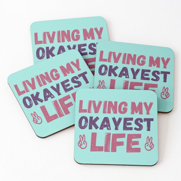 Item preview, Living My Okayest Life Design Pattern and Typography designed and sold by NightGleam.