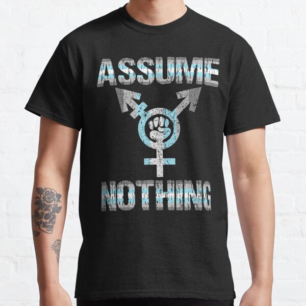 Assume Nothing Demiboy Flag Bigender Pride Classic T-Shirt