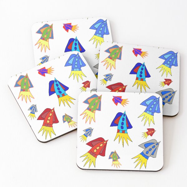 Item preview, Colourful rockets kids drawing designed and sold by Jamial.