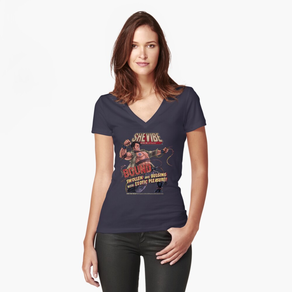 Item preview, Fitted V-Neck T-Shirt designed and sold by shevibe.