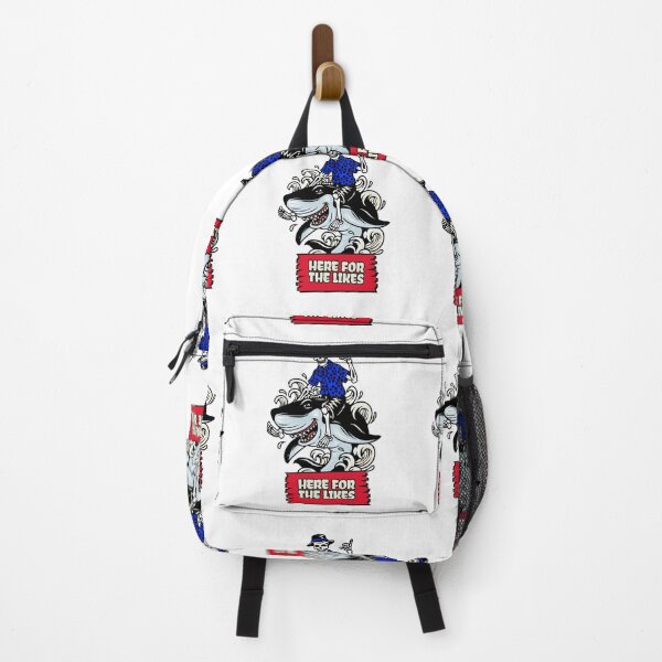 Item preview, Here for the Likes Funny Skeleton Riding Shark Design designed and sold by boopsblunt.